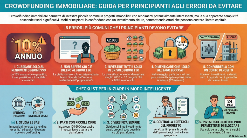 Crowdfunding immobiliare per principianti - infografica