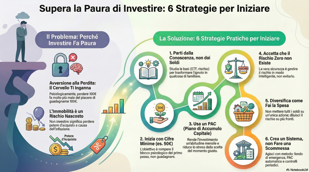 come superare la paura di investire - infografica