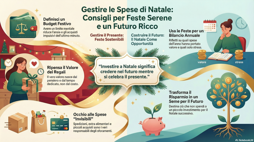 Come gestire le spese di Natale senza esagerare - infografica