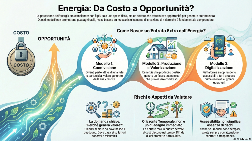 come ottenere un’entrata extra dal settore energia - infografica