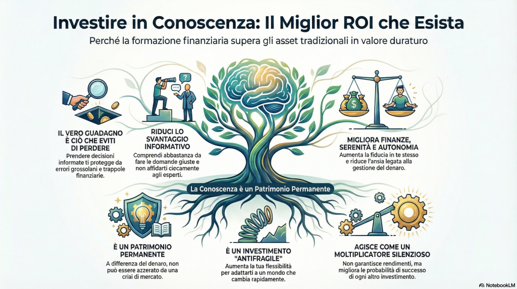 investire in conoscenza per migliorare le proprie finanze - infografica