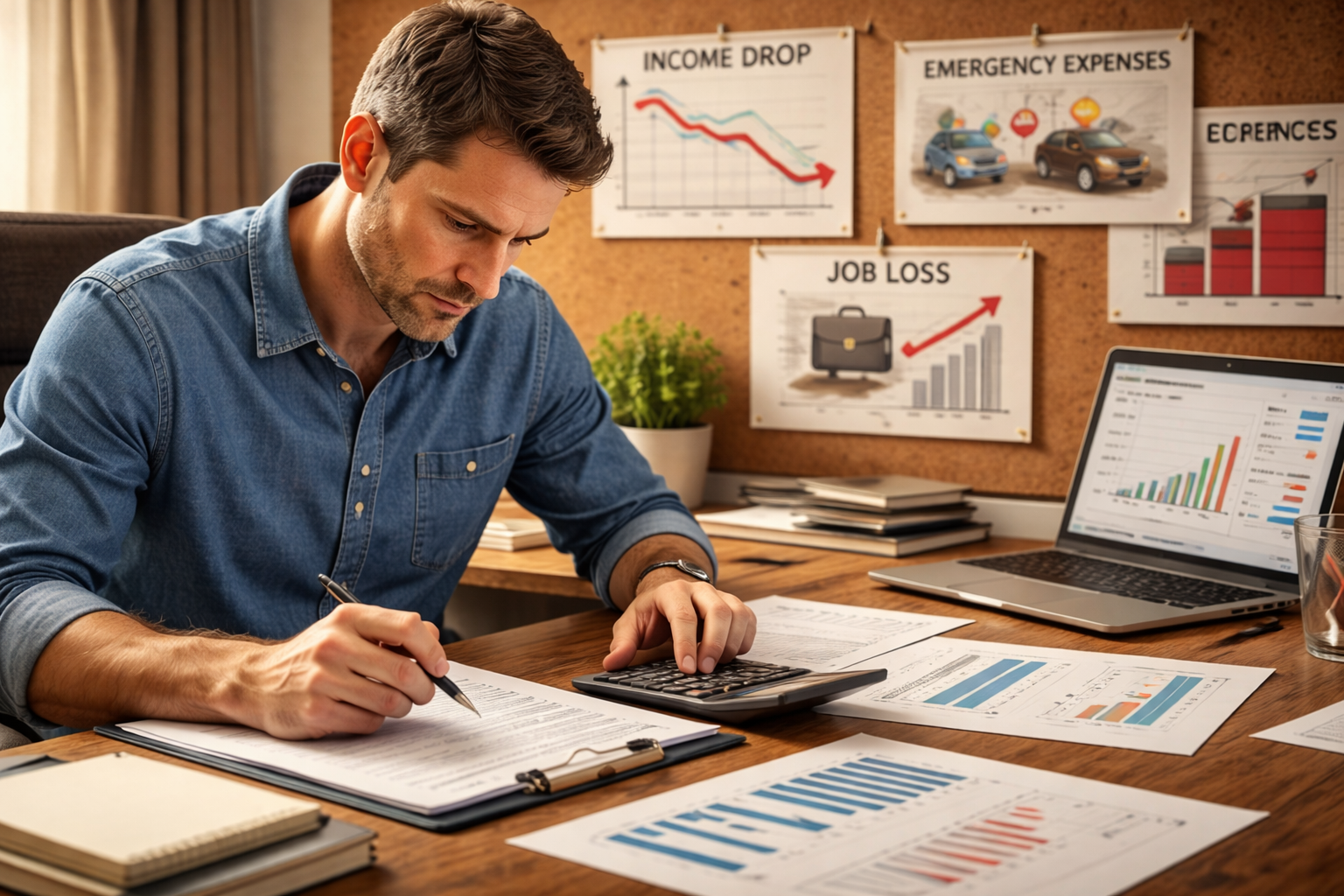 come fare uno stress test delle proprie finanze Persona che analizza documenti finanziari per capire come fare uno stress test delle proprie finanze.