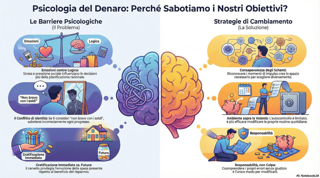 come smettere di sabotare i propri obiettivi finanziari - infografica