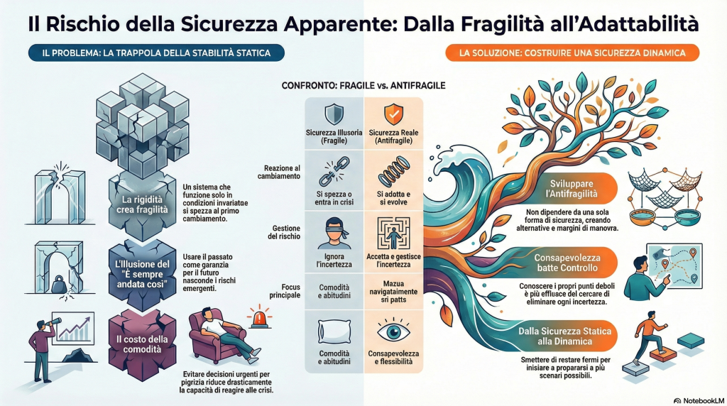 Perché sentirsi finanziariamente al sicuro è pericoloso - infografica
